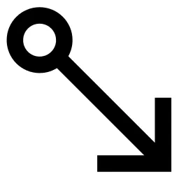 Circle Arrow Down Right Icon
