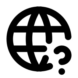 World Question Line Icon