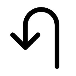 U Turn Arrow Left Icon