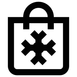 Winter Shopping Bag Icon