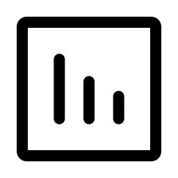 Stats Down Square Icon