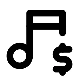 Music Dollar Line Icon