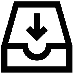 Arrow Down Papertray Icon