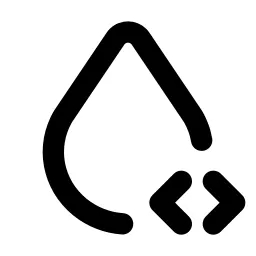 Droplet Code Line Icon