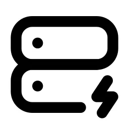 Server Bolt Line Icon