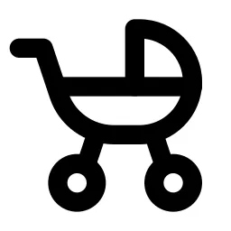 Baby Carriage Line Icon
