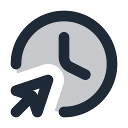 Clock Cursor Duotone Icon