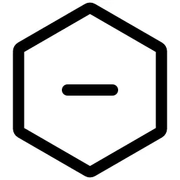 Minus Hexagon Icon