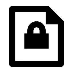 File Lock Line Icon