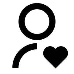 User Heart Line Icon