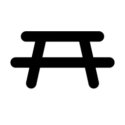Picnic Table Line Icon
