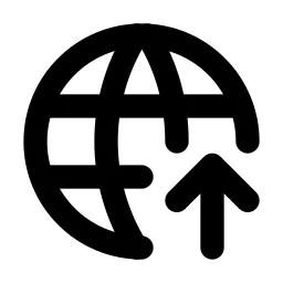 World Upload Line Icon