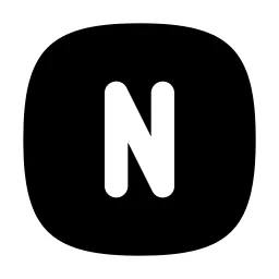 Square Rounded Letter N Icon