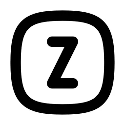 Square Rounded Letter Z Line Icon