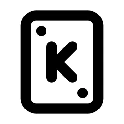 Play Card K Line Icon