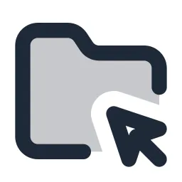 Folder Cursor Duotone Icon