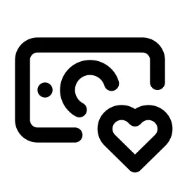 Cash Banknote Heart Line Icon