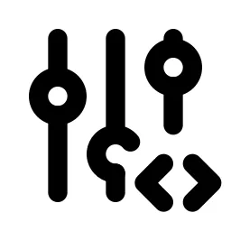 Adjustments Code Line Icon