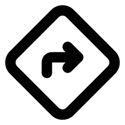 Road Sign Line Icon