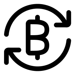 Bitcoin Rotate Out Icon