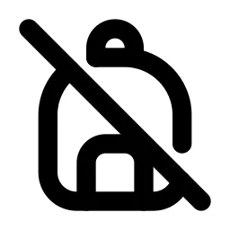 Backpack Off Line Icon