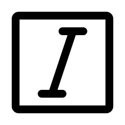 Italic Square Icon