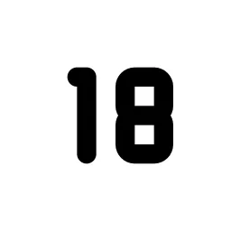 Number 18 Small Line Icon
