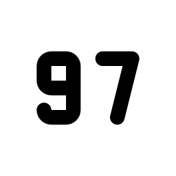 Number 97 Small Line Icon