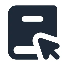 Book Cursor Solid Icon
