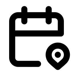 Calendar Pin Line Icon