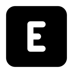 Square Letter E Icon
