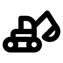 Backhoe Line Icon