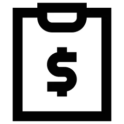 Dollar Clipboard Icon