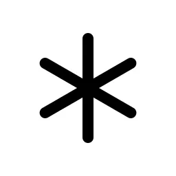 Asterisk 1 Fill Icon