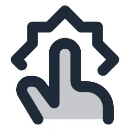 Hand Pointer Action Duotone Icon
