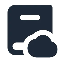 Book Cloud Solid Icon
