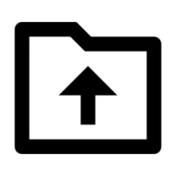 Folder Upload Line Icon