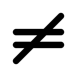 Equal Not Line Icon