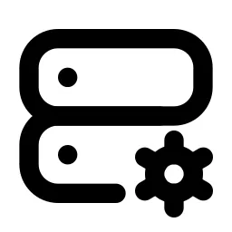 Server Cog Line Icon