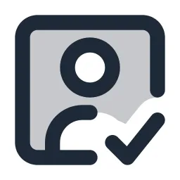 User Box Check Duotone Icon