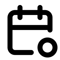 Calendar Dot Line Icon