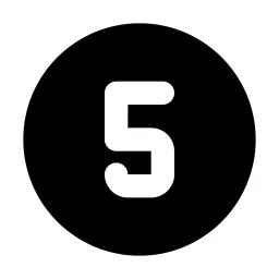 Circle Number 5 Icon