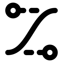 Ease In Out Control Points Line Icon