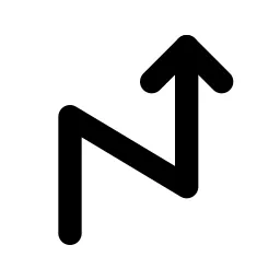 Arrow Zig Zag Line Icon