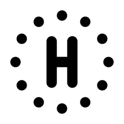 Circle Dotted Letter H Line Icon