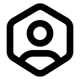 User Hexagon Line Icon