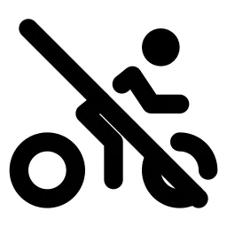 Bike Off Line Icon