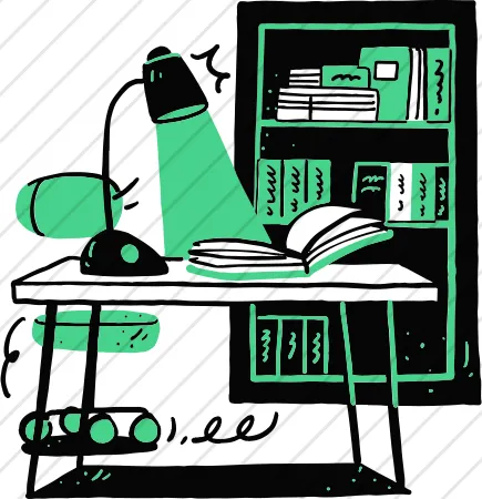 Desk And Books