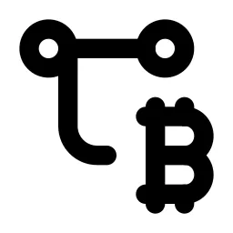Transaction Bitcoin Line Icon