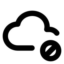 Cloud Cancel Line Icon